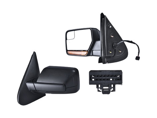 [018-1213-17] ESPEJO FD EXPEDITION 07-17 ELECTRICO C/DESENPANANTE C/DIRECCIONAL C/MEMORIA C/LUZ C/PUNTO CIEGO CORRUGADO KING RANCH/LIMITED/XL/XLT V8 8CILINDROS 5.4L 4 PUERTAS IZQ