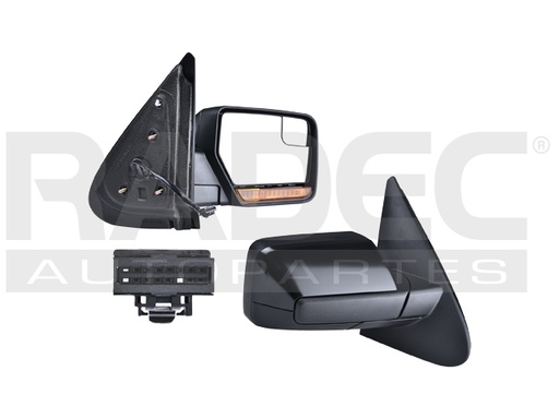 [018-1213-22] ESPEJO FD EXPEDITION 07-17 ELECTRICO C/DESENPANANTE C/DIRECCIONAL C/MEMORIA C/LUZ C/PUNTO CIEGO E/ABATIBLE P/PINTAR KING RANCH/LIMITED/BASE/XL/XLT V8 8CILINDROS 5.4L 4 PUERTAS DER