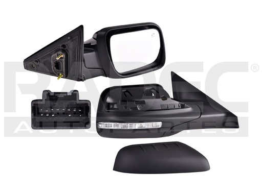 [018-1214-52] ESPEJO FD EXPLORER 16-19 ELECTRICO C/DESEMPANANTE C/DIRECCIONAL C/MEMORIA C/LUZ INFERIOR E/ABATIBLE P/PINTAR LIMITED/PLATINUM/SPORT/XLT L4/V6 4/6CILINDROS 2.3/3.5L 5 PUERTAS DER