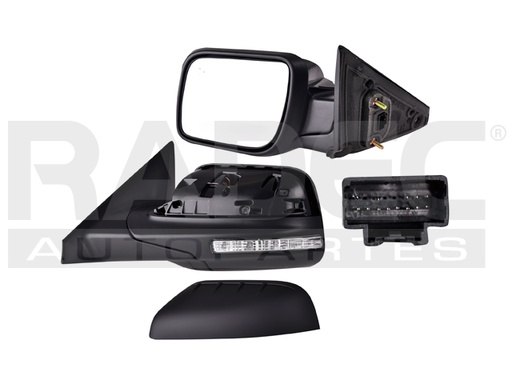 [018-1214-53] ESPEJO FD EXPLORER 16-19 ELECTRICO C/DESEMPANANTE C/DIRECCIONAL C/MEMORIA C/LUZ INFERIOR E/ABATIBLE P/PINTAR LIMITED/PLATINUM/SPORT/XLT L4/V6 4/6CILINDROS 2.3/3.5L 5 PUERTAS IZQ