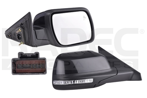 [018-1214-56] ESPEJO FD EXPLORER 16-19 ELECTRICO C/DESEMPANANTE C/DIRECCIONAL C/SENSOR DE PROXIMIDAD C/MEMORIA P/PINTAR LIMITED/PLATINUM/SPORT/XLT L4/V6 4/6 CILINDROS 2.3/3.5L 5 PUERTAS
