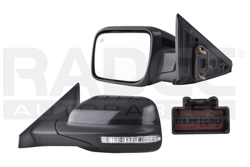[018-1214-57] ESPEJO FD EXPLORER 16-19 ELECTRICO C/DESEMPANANTE C/DIRECCIONAL C/SENSOR DE PROXIMIDAD C/MEMORIA P/PINTAR LIMITED/PLATINUM/SPORT/XLT L4/V6 4/6 CILINDROS 2.3/3.5L 5 PUERTAS
