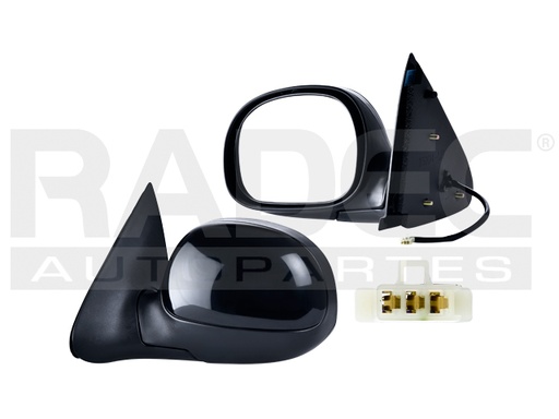 [018-1215-05] ESPEJO FD F-150 97-09 ELECTRICO CORRUGADO 3 PINES LIGHTNING/LARIAT/HARLEY/KING RANCH/BASE/XL/XLT V8 8CILINDROS 4.6/5.L 2/4 PUERTAS IZQ