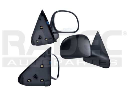 [018-1215-08] ESPEJO FD F-150 97-09 MANUAL T/BANDERA NEGRO LIGHTNING/LARIAT/HARLEY/KING RANCH/BASE/XL/XLT V8 8CILINDROS 4.6/5.L 2/4 PUERTAS DER