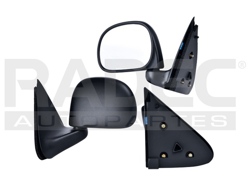 [018-1215-09] ESPEJO FD F-150 97-09 MANUAL T/BANDERA NEGRO LIGHTNING/LARIAT/HARLEY/KING RANCH/BASE/XL/XLT V8 8CILINDROS 4.6/5.L 2/4 PUERTAS IZQ