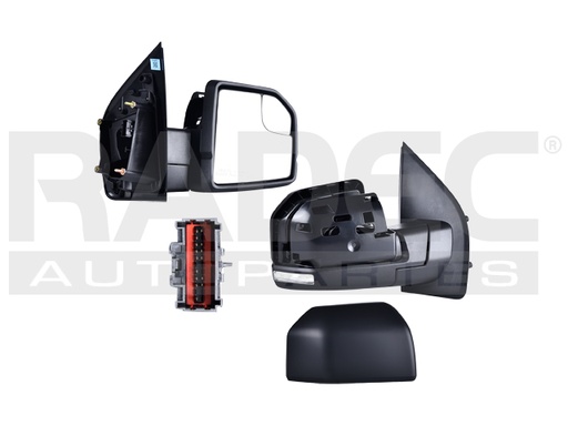 [018-1215-36] ESPEJO FD F-150 15-20 ELECTRICO C/DESENPANANTE C/DIRECCIONAL C/MEMORIA C/LUZ C/PUNTO CIEGO E/ABATIBLE P/PINTAR KING RANCH/LIMITED/LARIAT V6/V8 2.7/3.0/3.5/5.0L 4 PUERTAS DER