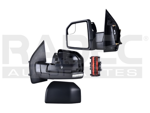 [018-1215-37] ESPEJO FD F-150 15-20 ELECTRICO C/DESENPANANTE C/DIRECCIONAL C/MEMORIA C/LUZ C/PUNTO CIEGO E/ABATIBLE P/PINTAR KING RANCH/LIMITED/LARIAT V6/V8 2.7/3.0/3.5/5.0L 4 PUERTAS IZQ