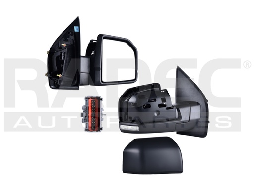 [018-1215-38] ESPEJO FD F-150 15-20 ELECTRICO C/DESENPANANTE C/DIRECCIONAL C/MEMORIA C/LUZ E/ABATIBLE P/PINTAR KING RANCH/LIMITED/CREW CAB/LARIAT 6/8CILINDROS 2.7/3.0/3.5/5.0L 4 PUERTAS DER