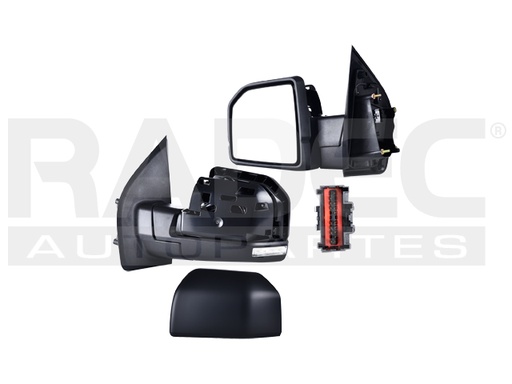 [018-1215-39] ESPEJO FD F-150 15-20 ELECTRICO C/DESENPANANTE C/DIRECCIONAL C/MEMORIA C/LUZ E/ABATIBLE P/PINTAR KING RANCH/LIMITED/CREW CAB/LARIAT 6/8CILINDROS 2.7/3.0/3.5/5.0L 4 PUERTAS IZQ