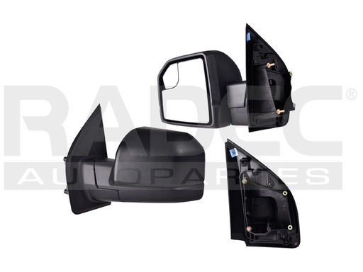 [018-1215-67] ESPEJO FD F-150 15-20 MANUAL C/PUNTO CIEGO CORRUGADO KING RANCH/LARIAT CREW/LIMITED/PLATINUM/RAPTOR CREW/RAPTOR V6/V8 6/8 CILINDROS 2.7/3.0/3.5/5.0 2/4 PUERTAS IZQ