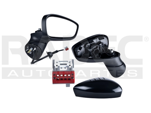 [018-1217-24] ESPEJO FD FIESTA 11-19 ELECTRICO NEGRO 3 PINES SE/S/TITANIUM L4 4CILINDROS 1.6L 4 PUERTAS DER