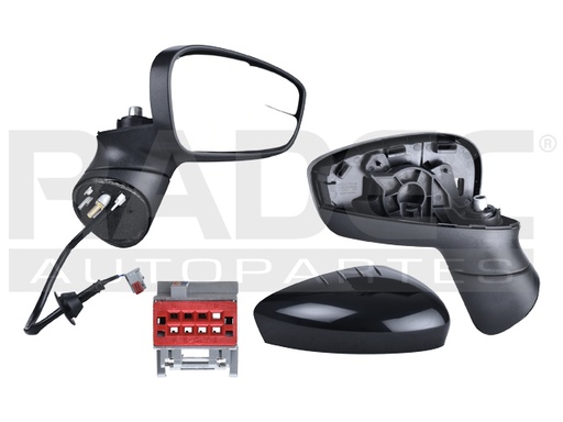 [018-1217-26] ESPEJO FD FIESTA 11-19 ELECTRICO C/PUNTO CIEGO P/PINTAR ST/SES/TITANIUM/SEL/SE/S L4 4CILINDROS 1.6L 4 PUERTAS DER