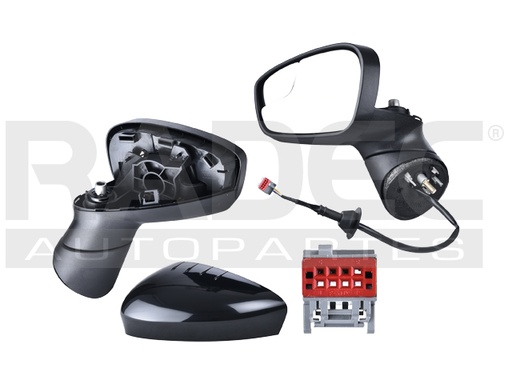 [018-1217-27] ESPEJO FD FIESTA 11-19 ELECTRICO C/PUNTO CIEGO P/PINTAR ST/SES/TITANIUM/SEL/SE/S L4 4CILINDROS 1.6L 4 PUERTAS IZQ