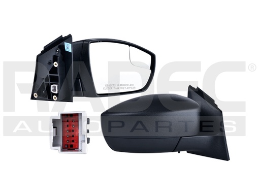 [018-1219-30] ESPEJO FD FOCUS 12-14 ELECTRICO CORRUGADO ST/TITANIUM/SEL/SE/S L4 4CILINDROS 2.0L 4 PUERTAS DER