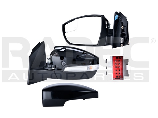 [018-1219-33] ESPEJO FD FOCUS 12-14 ELECTRICO C/DIRECCIONAL C/PUNTO CIEGO P/PINTAR 5 PINES ST/TITANIUM/SEL/SE/S L4 4CILINDROS 2.0L 4 PUERTAS IZQ