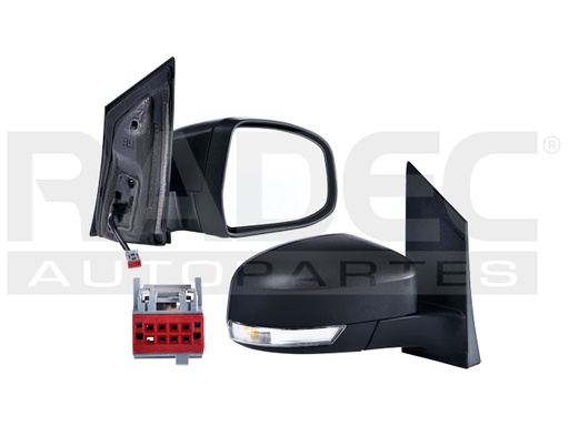 [018-1219-38] ESPEJO FD FOCUS 09-11 ELECTRICO C/DESENPANANTE C/DIRECCIONAL CORRUGADO 6 PINES SES/SEL/SE/S L4 4CILINDROS 2.0L 4 PUERTAS DER