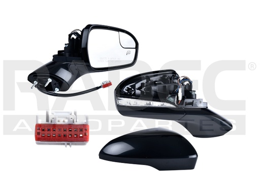 [018-1221-12] ESPEJO FD FUSION 13-16 ELECTRICO C/DESEMPANANTE C/DIRECCIONAL C/LUZ C/PUNTO CIEGO P/PINTAR TITANIUM/SE/S L4 4CILINDROS 1.5/2.0/2.5L 4 PUERTAS DER