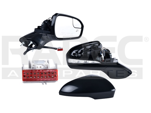 [018-1221-14] ESPEJO FD FUSION 13-16 ELECTRICO C/DESEMPANANTE C/DIRECCIONAL C/MEMORIA C/LUZ C/PUNTO CIEGO P/PINTAR PLATINUM/TITANIUM/SE/SPORT/S L4 4CILINDROS 1.5/2.0/2.5L 4 PUERTAS DER