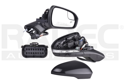 [018-1221-16] ESPEJO FD FUSION 17-20 ELECTRICO C/DESEMPANANTE C/DIRECCIONAL C/MEMORIA C/PUNTO CIEGO P/PINTAR SE/PLATINUM/TITANIUM/SPORT L4/V6 4/6CILINDROS 2.0/2.5/2.7L 4 PUERTAS DER