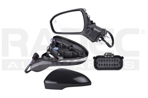 [018-1221-19] ESPEJO FD FUSION 17-20 ELECTRICO C/DESEMPANANTE C/DIRECCIONAL C/LUZ INFERIOR C/MEMORIA P/PINTAR SE/PLATINUM/TITANIUM/SPORT 4/6 CILINDROS 2.0/2.5/2.7L 4 PUERTAS IZQ