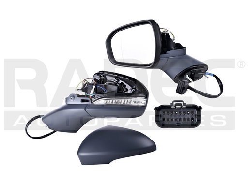 [018-1221-35] ESPEJO FD FUSION 13-16 ELECTRICO C/DESEMPANANTE C/DIRECCIONAL C/MEMORIA C/LUZ E/ABATIBLE P/PINTAR PLATINUM/TITANIUM/SE/SPORT/S L4 4CILINDROS 1.5/2.0/2.5L 4 PUERTAS IZQ