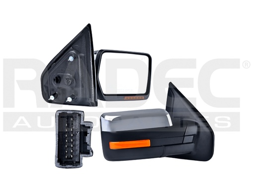 [018-1226-26] ESPEJO FD LOBO 09-14 ELECTRICO E/ABATIBLE C/DESENPANANTE C/DIRECCIONAL C/MEMORIA C/PUNTO CIEGO CROMADO DER