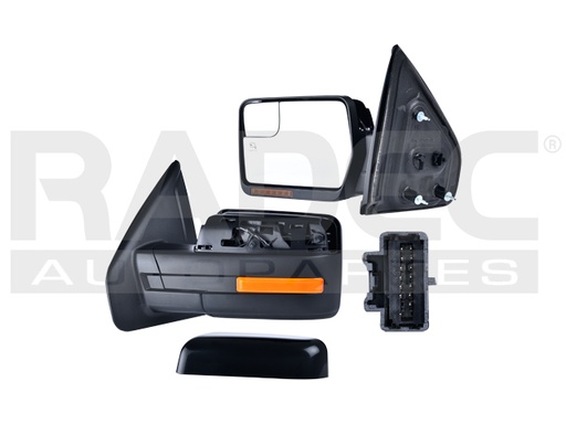 [018-1226-29] ESPEJO FD LOBO 09-14 ELECTRICO E/ABATIBLE C/DESENPANANTE C/DIRECCIONAL C/MEMORIA C/LUZ P/PINTAR SVT/LARIAT/FX4/FX2/PLATINUM/KING RANCH/LIMITED/XL/XLT/STX IZQ