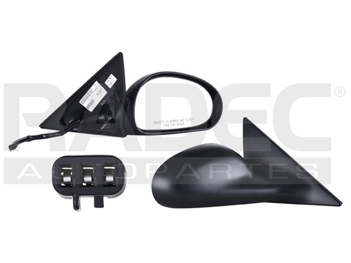 [018-1228-04] ESPEJO FD MUSTANG 94-95 ELECTRICO NEGRO LISO 3 PINES DER