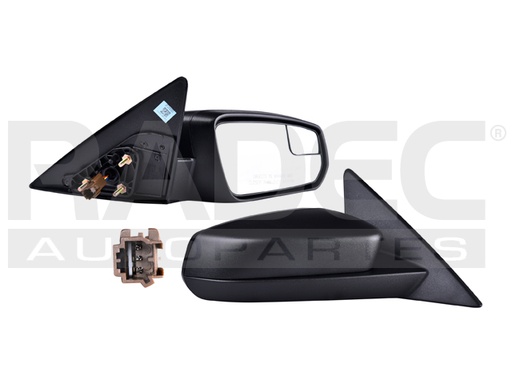 [018-1228-30] ESPEJO FD MUSTANG 10-12 ELECTRICO C/PUNTO CIEGO CORRUGADO SHELBY/ST/BASE/GT V6/V8 6/8CILINDROS 3.7/5.0/5.4L 2 PUERTAS DER