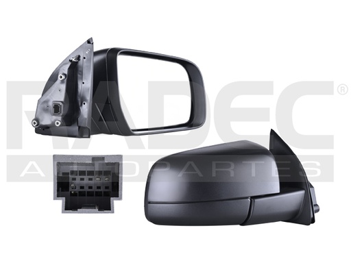 [018-1230-58] ESPEJO FD RANGER 13-20 ELECTRICO CORRUGADO 3 PINES BASE/XL L4 4 CILINDROS 2.3/2.5L 4 PUERTAS DER