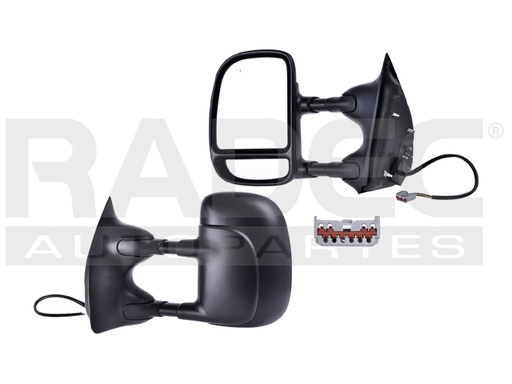 [018-1232-03] ESPEJO FD SUPER DUTY 99-06 ELECTRICO CORRUGADO 3 PINES LIMITED/XLS/EDDIE BAUER/XLT V8/V10 8/10CILINDROS 5.4/6.0/6.8L 4 PUERTAS IZQ