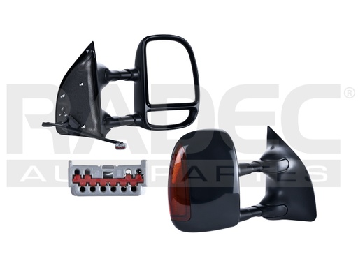 [018-1239-06] ESPEJO FD F-350 99-07 ELECTRICO C/DESENPANANTE C/DIRECCIONAL CORRUGADO LARIAT/HARLEY/KING RANCH/LIMITED/XLS/XL/EDDIE BAUER/XLT /F-250/F-350/F-450/F-550 5.4/6.0/6.8L 4 PUERTAS DER