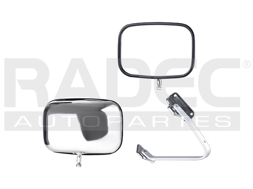 [018-1241-06] ESPEJO FD F-150 87-91 MANUAL ACERO INOXIDABLE BASE/XL/XLT V6 6CILINDROS 4.8L 2 PUERTAS DER/IZQ