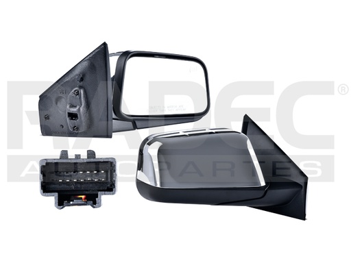[018-1242-04] ESPEJO FD EDGE 07-11 ELECTRICO C/DESENPANANTE C/MEMORIA C/LUZ CROMADO PREMIUM/SEL/SE/LIMITED/BASE/SPORT V6 6CILINDROS 3.5L 4 PUERTAS DER
