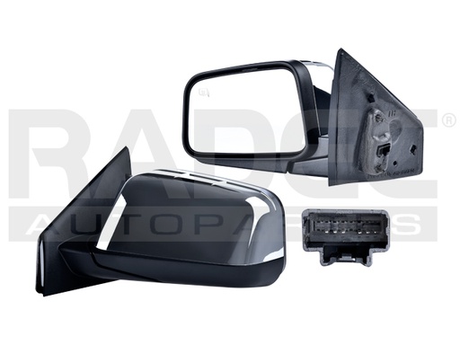 [018-1242-09] ESPEJO FD EDGE 07-11 ELECTRICO C/DESENPANANTE C/LUZ CROMADO SEL/SE/LIMITED/SPORT V6 6CILINDROS 3.5L 4 PUERTAS IZQ