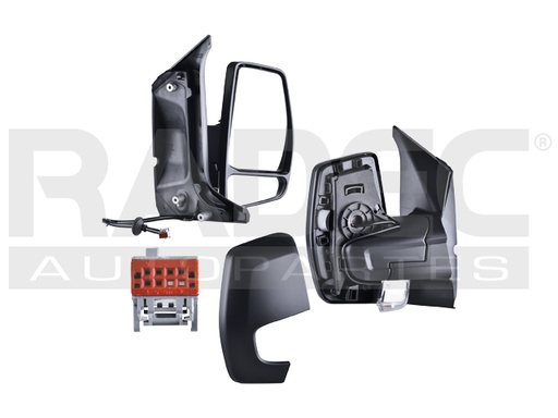 [018-1245-10] ESPEJO FD TRANSIT CUSTOM  14-20 ELECTRICO C/DESEMPANANATE C/DIRECCIONAL CORRUGADO 6 PINES CARGO/PASAJEROS L4 4 CILINDROS 2.2L 5 PUERTAS DER
