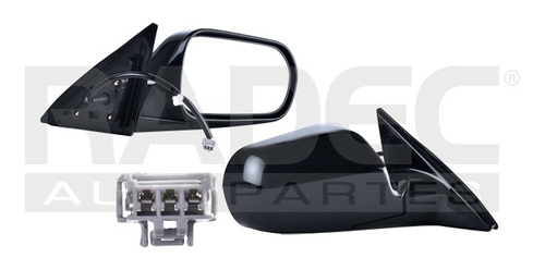 [018-1301-02] ESPEJO HD ACCORD 98-02 ELECTRICO NEGRO 3 PINES DX/SE/LX/EX L4/V6 4/6CILINDROS 2.3/3.0 4 PUERTAS DER