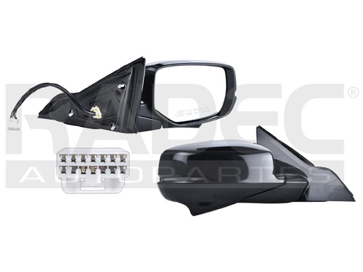 [018-1301-44] ESPEJO HD ACCORD 13-17 ELECTRICO C/DESENPANANTE C/DIRECCIONAL C/CAMARA P/PINTAR TOURING/SPORT/EX-L/SE/LX/HYBRID/EX L4 4CILINDROS 2.0/2.4L 4 PUERTAS DER