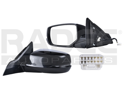 [018-1301-45] ESPEJO HD ACCORD 13-17 ELECTRICO C/DESENPANANTE C/DIRECCIONAL P/PINTAR TOURING/SPORT/EX-L/SE/LX/HYBRID/EX L4 4CILINDROS 2.0/2.4L 4 PUERTAS IZQ