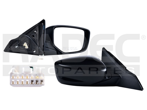[018-1301-50] ESPEJO HD ACCORD 13-17 ELECTRICO P/PINTAR 3 PINES LX-S/EX-L/EX L4/V6 4/6CILINDROS 2.4/3.5L 2 PUERTAS DER