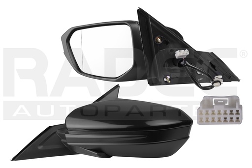 [018-1302-67] ESPEJO HD CIVIC 16-21 ELECTRICO C/DESENPANANTE P/PINTAR 5 PINES EX L4 4 CILINDROS 2.0L 2/4 PUERTAS IZQ