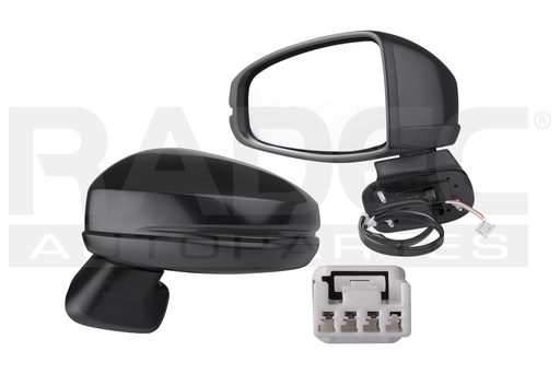[018-1304-13] ESPEJO HD FIT 15-20 ELECTRICO P/PINTAR 3 PINES FUN/COOL L4 4 CILINDROS 1.5L 5 PUERTAS IZQ