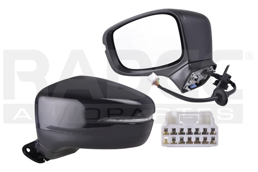 [018-1305-33] ESPEJO HD ODYSSEY 18-23 ELECTRICO C/DESEMPANANTE C/DIRECCIONAL C/MEMORIA E/ABATIBLE P/PINTAR PRIME/TOURING V6 6 CILINDROS 3.5L 5 PUERTAS IZQ