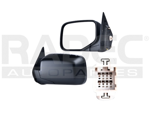 [018-1308-03] ESPEJO HD RIDGELINE 07-14 ELECTRICO C/DESENPANANTE P/PINTAR 5 PINES RTX/RTS/RTL/RT/EX-L/LX V6 6CILINDROS 3.5L 4 PUERTAS IZQ