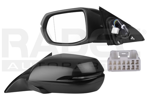 [018-1313-09] ESPEJO HD HR-V 16-22 ELECTRICO C/DESENPANANTE C/DIRECCIONAL P/PINTAR 6 PINES BASE L4 4 CILINDROS 2.0L 5 PUERTAS IZQ
