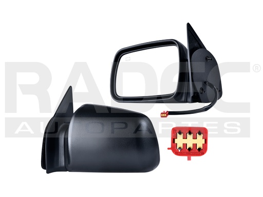 [018-1605-27] ESPEJO JP GRAND CHEROKEE 93-95 ELECTRICO C/DESENPANANTE CORRUGADO 5 PINES V/SE/ORVIS/LAREDO/LIMITED V6/V8 6/8CILINDROS 4.2/5.2L 4 PUERTAS IZQ