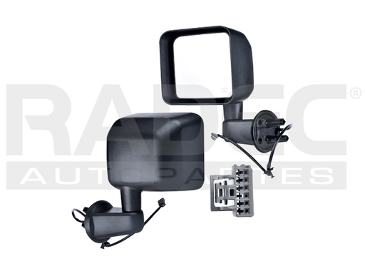 [018-1609-19] ESPEJO JP WRANGLER 07-18 ELECTRICO C/DESENPANANTE CORRUGADO 5 PINES V/UNLIMITED/SAHARA/RUBICON/SPORT V6 6CILINDROS 3.6/3.8L 4 PUERTAS IZQ