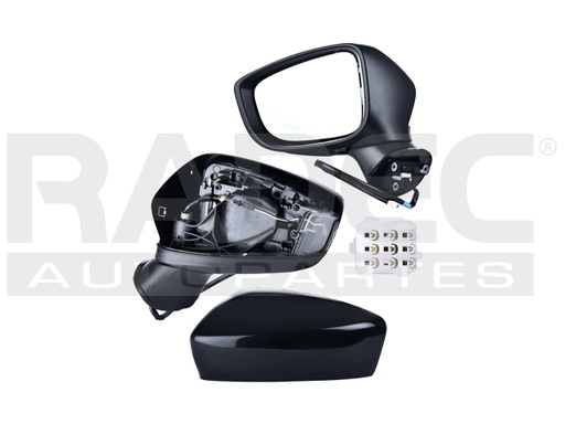 [018-1901-21] ESPEJO MZ 3 14-18 ELECTRICO C/DIRECCIONAL P/PINTAR 5 PINES S/I/GT/GX/GS L4 4CILINDROS 2.0/2.5L 4/5 PUERTAS IZQ