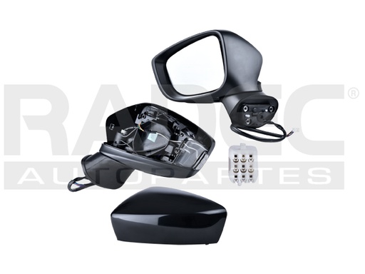 [018-1901-23] ESPEJO MZ 3 14-18 ELECTRICO C/DESENPANANTE C/DIRECCIONAL P/PINTAR 7 PINES V/SV/GT/TOURING/SPORT/GX/GS L4 4CILINDROS 2.0/2.5L 4/5 PUERTAS IZQ