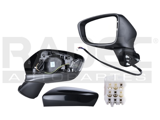 [018-1902-11] ESPEJO MZ 6 14-18 ELECTRICO C/DIRECCIONAL P/PINTAR GRAND TOURING/GT/TOURING/SPORT/GX/GS L4 4CILINDROS 2.5L 4 PUERTAS IZQ